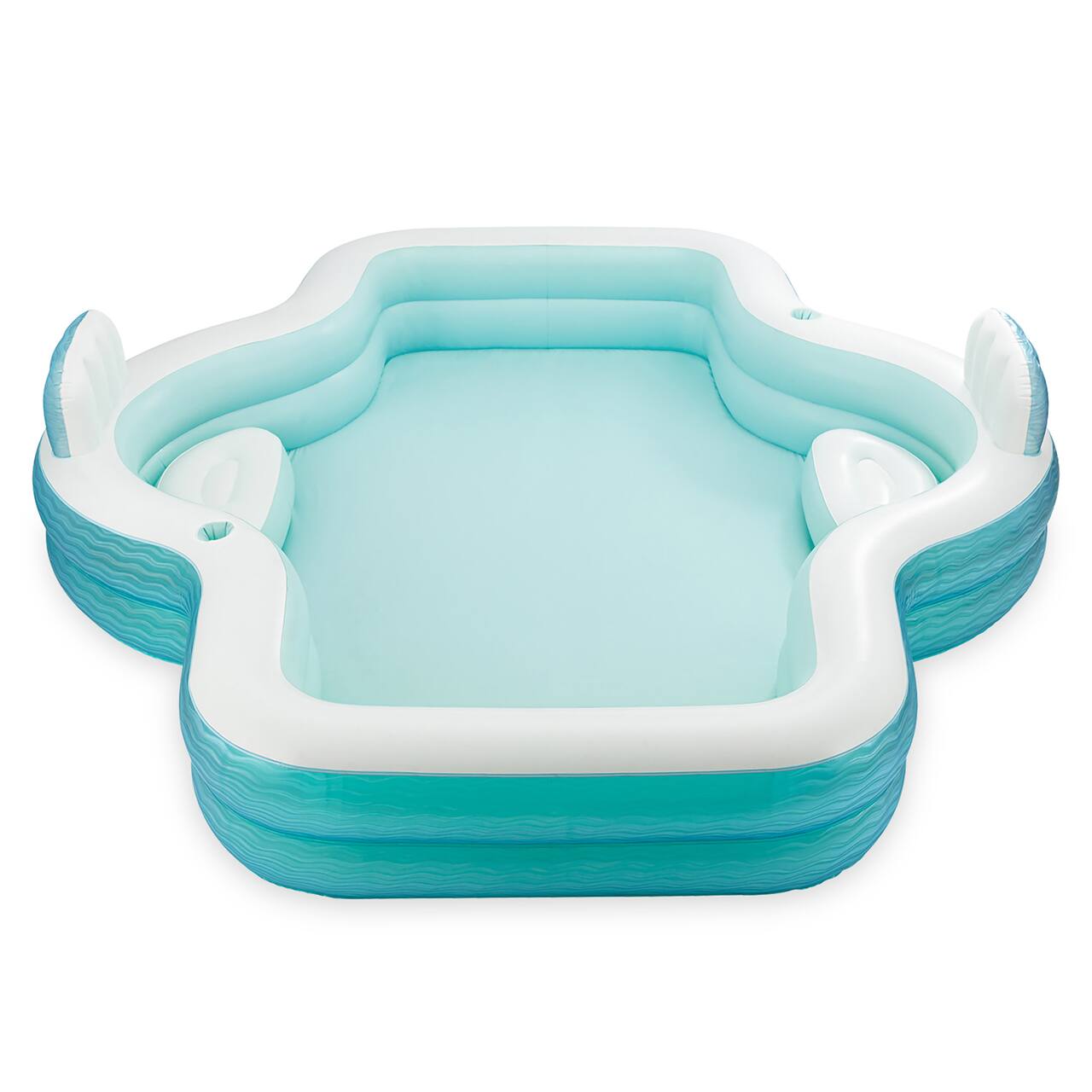 Funsicle 10ft. Teal & White Shimmer Party Lounge Pool